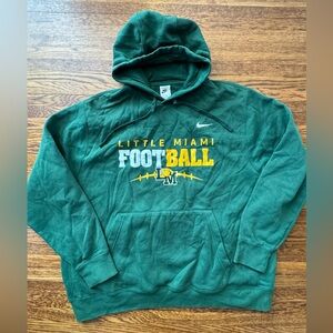 #472 LITTLE MIAMI, OHIO HIGH SCHOOL Nike Green Little Miami Football Hoodie.